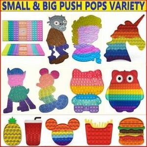 Jumbo Push Pop Fidget Bubble Kids Toy It Special Needs Silent Sensory Autism